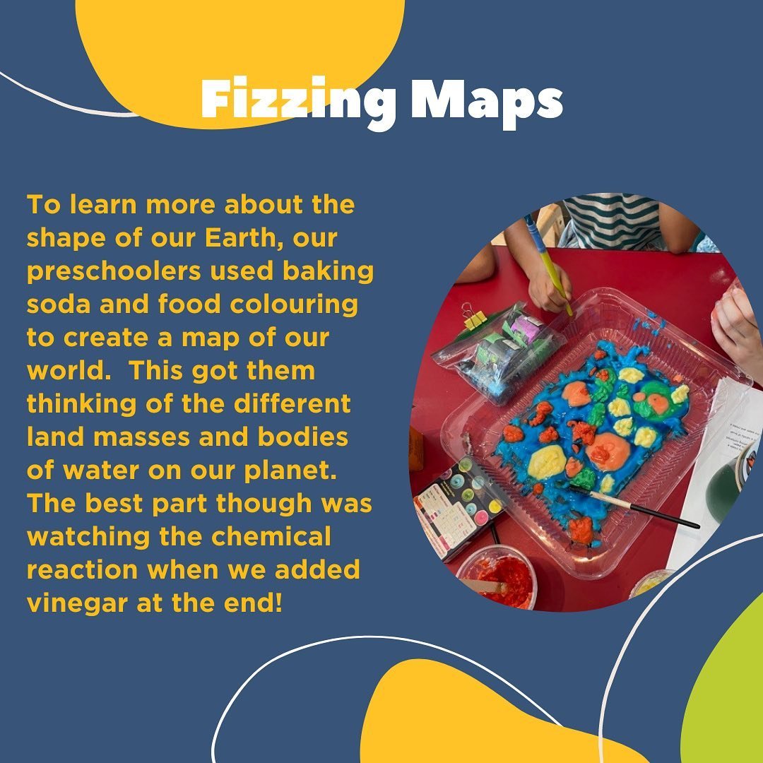 Fizzing Maps

Learn about the geography of our world and the science of chemical reactions with this fizzing activity!

What you will need:
- Baking tray
- Baking soda
- Food colouring
- Map of the world
- Little pots
- Spoons
- Vinegar

Instructions