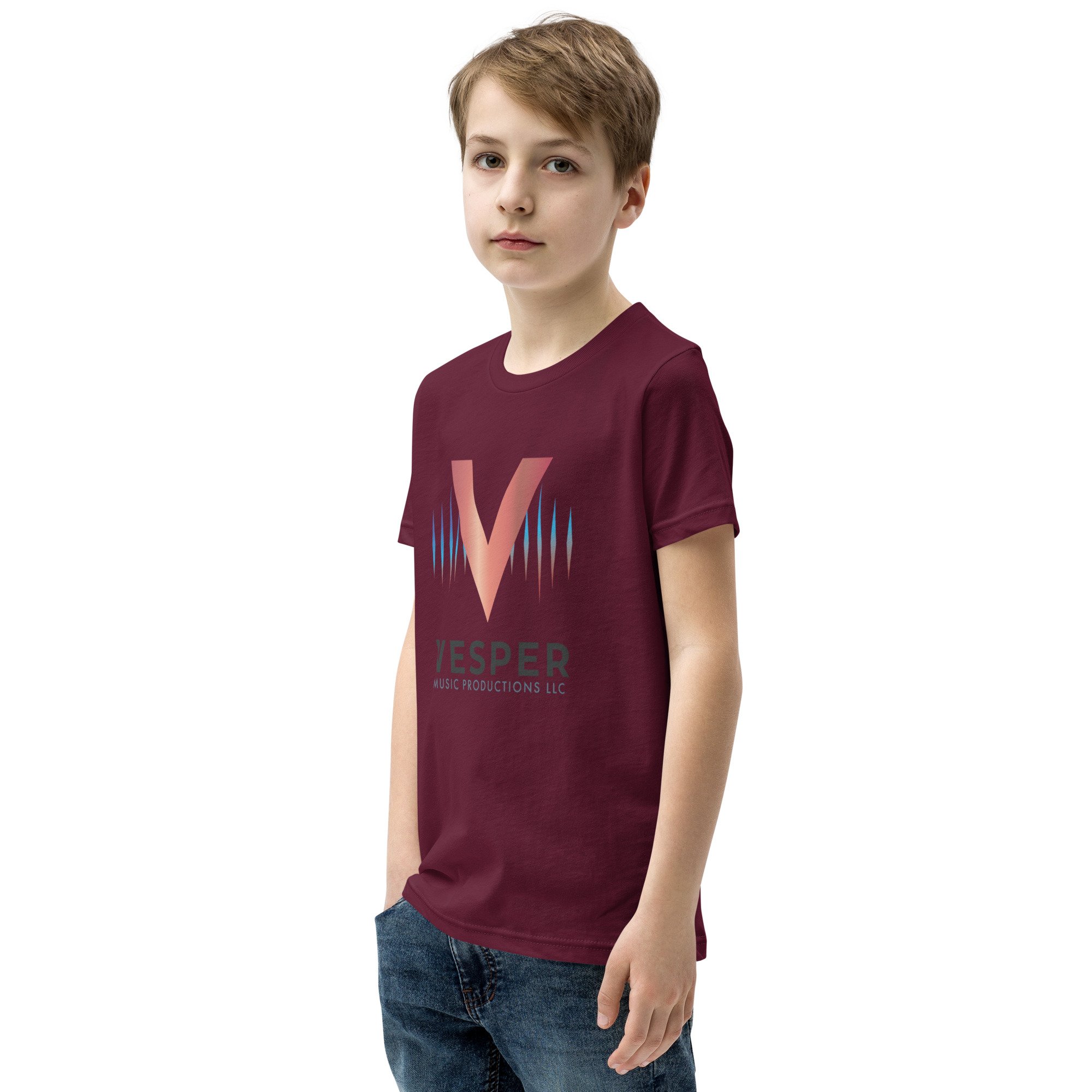 youth-staple-tee-maroon-left-front-655f42f92dba7.jpg