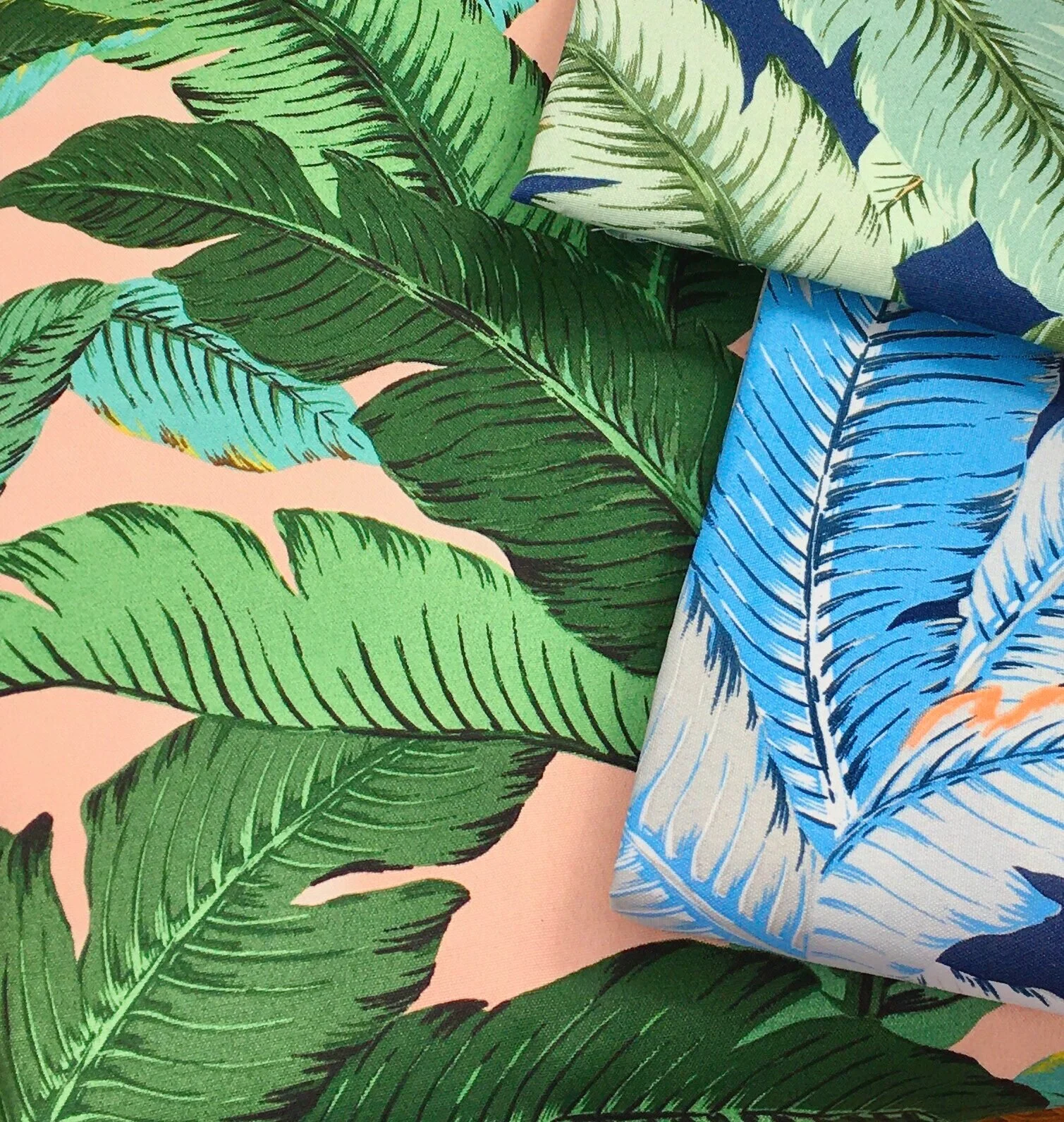 The pattern, Swaying Palms is one of P/K Lifestyle's Tommy Bahama branded fabrics. It has been one of the best sellers for years. Featured here in new colors developed for Fabric.com, including Capri--that I had so much fun coloring! I enjoyed ove