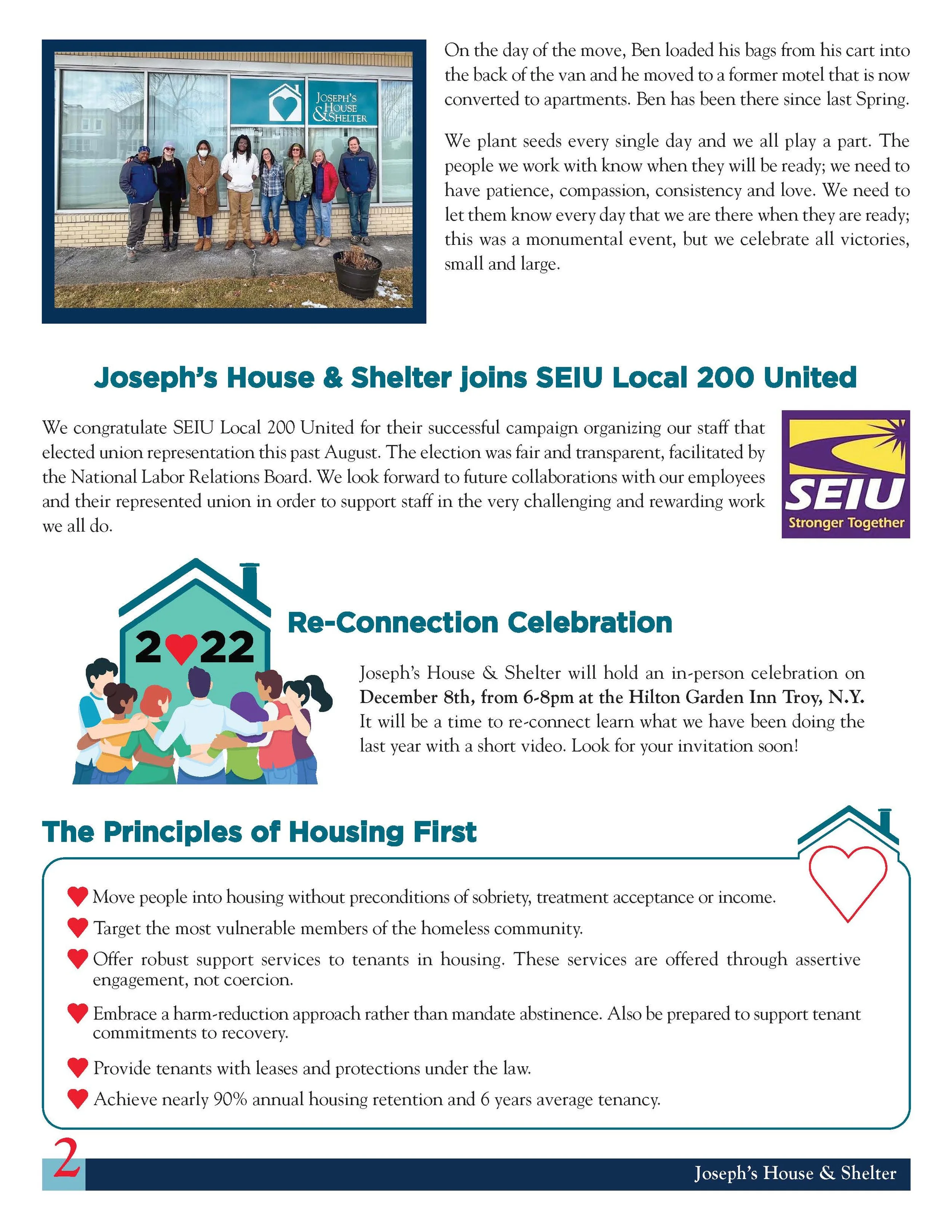 Joseph’s House & Shelter Newsletter 2022 — Joseph's House