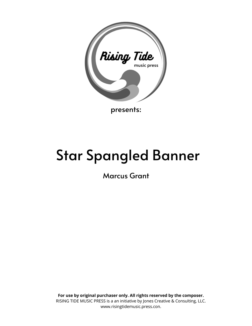 Star Spangled Banner Rising Tide Music Press