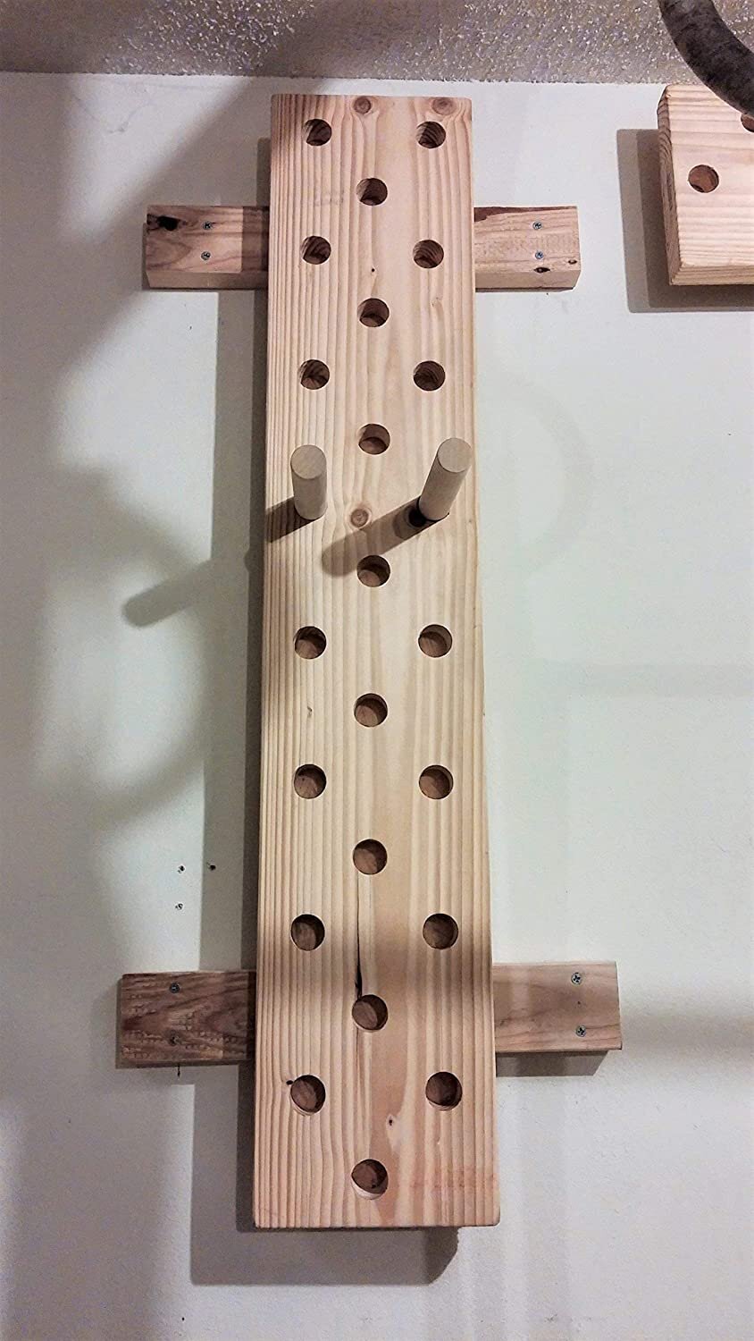 Wooden Peg Board - A Ninja Warrior Climbing Obstacle