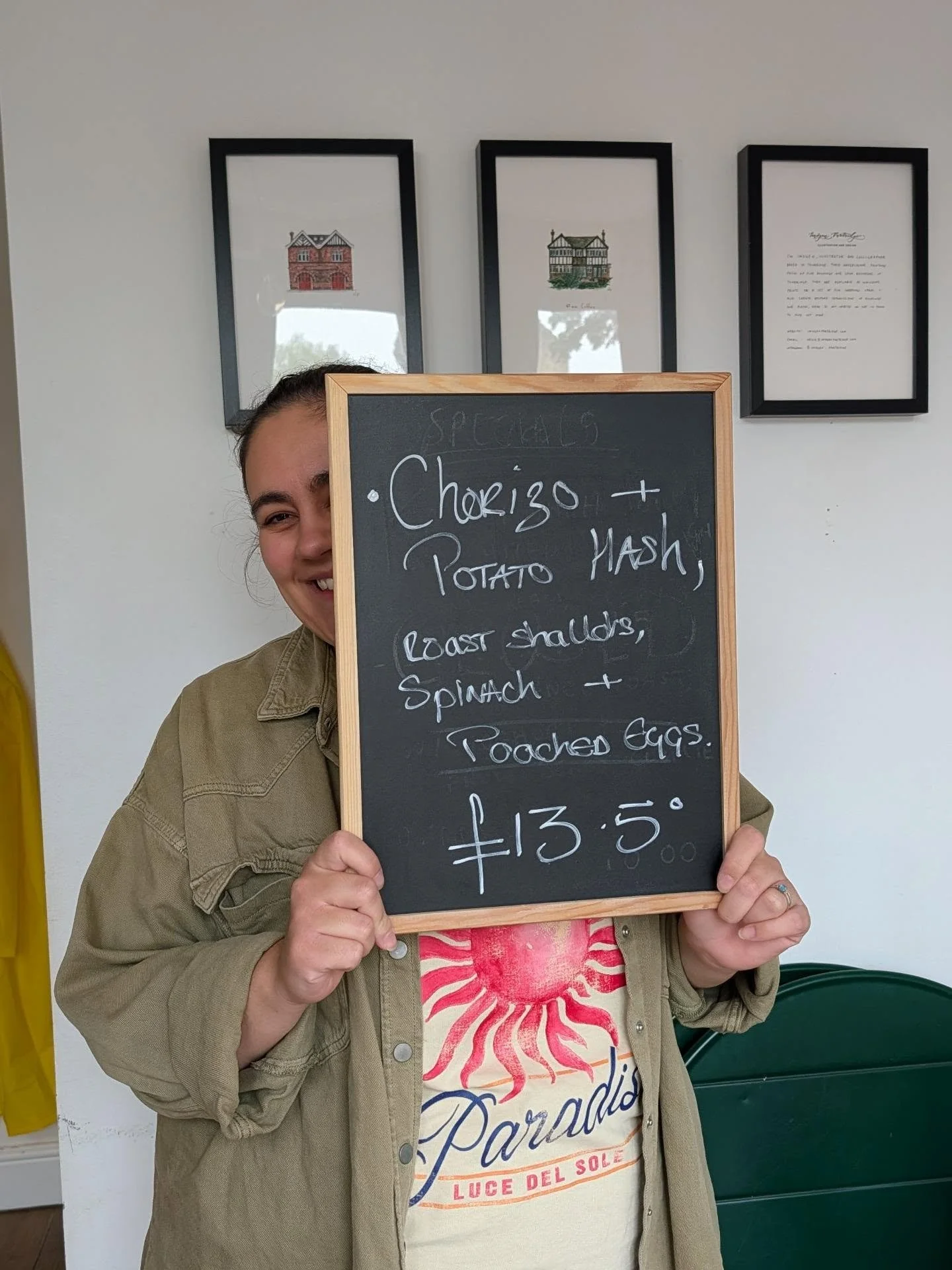 IT IS A SPECIAL DAY TODAY! 🥳 
DANI IS BACK AND THE CHORIZO HASH IS ON THE SPECIAL BOARD