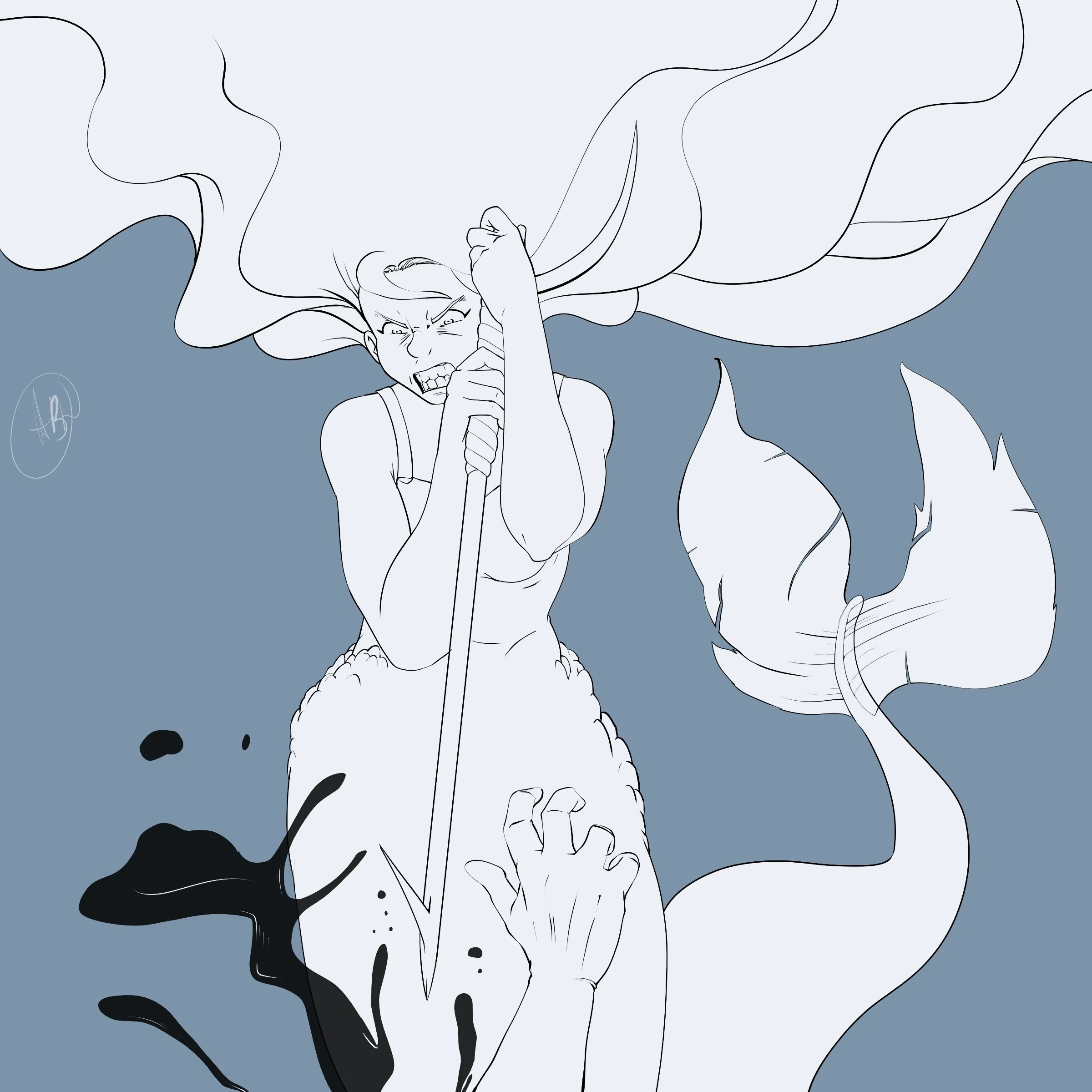 emotional lineart bloody blue.jpg