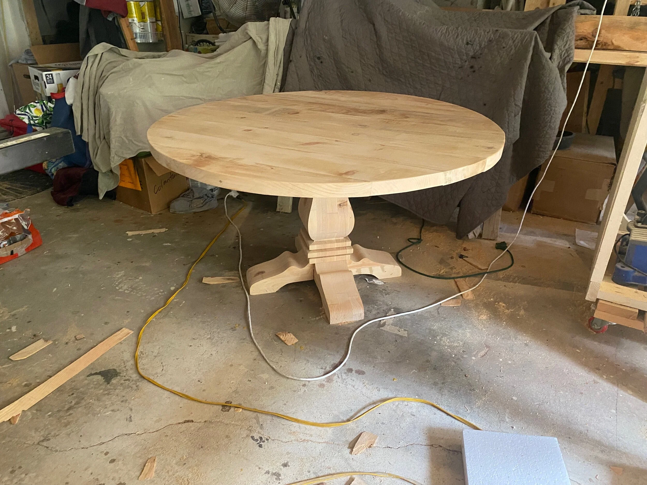 Round Kitchen Table — Woodshop413 Farmhouse Furniture
