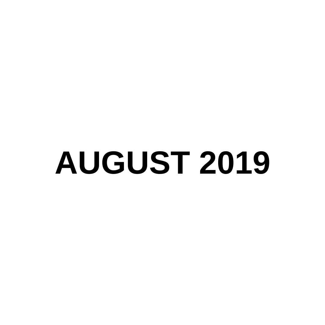 MARKET UPDATE (AUGUST 2019)