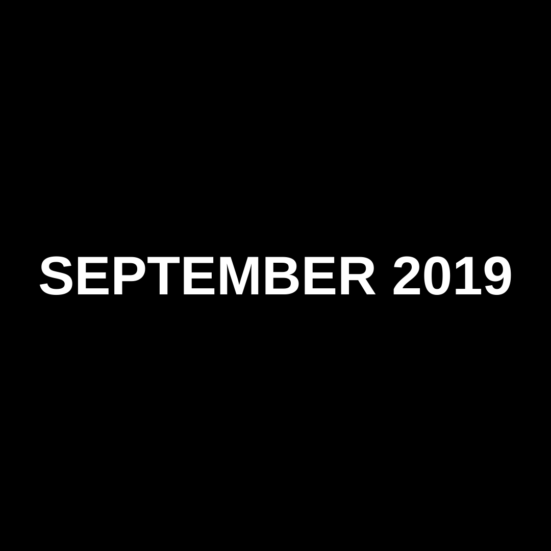 MARKET UPDATE (SEPTEMBER 2019)