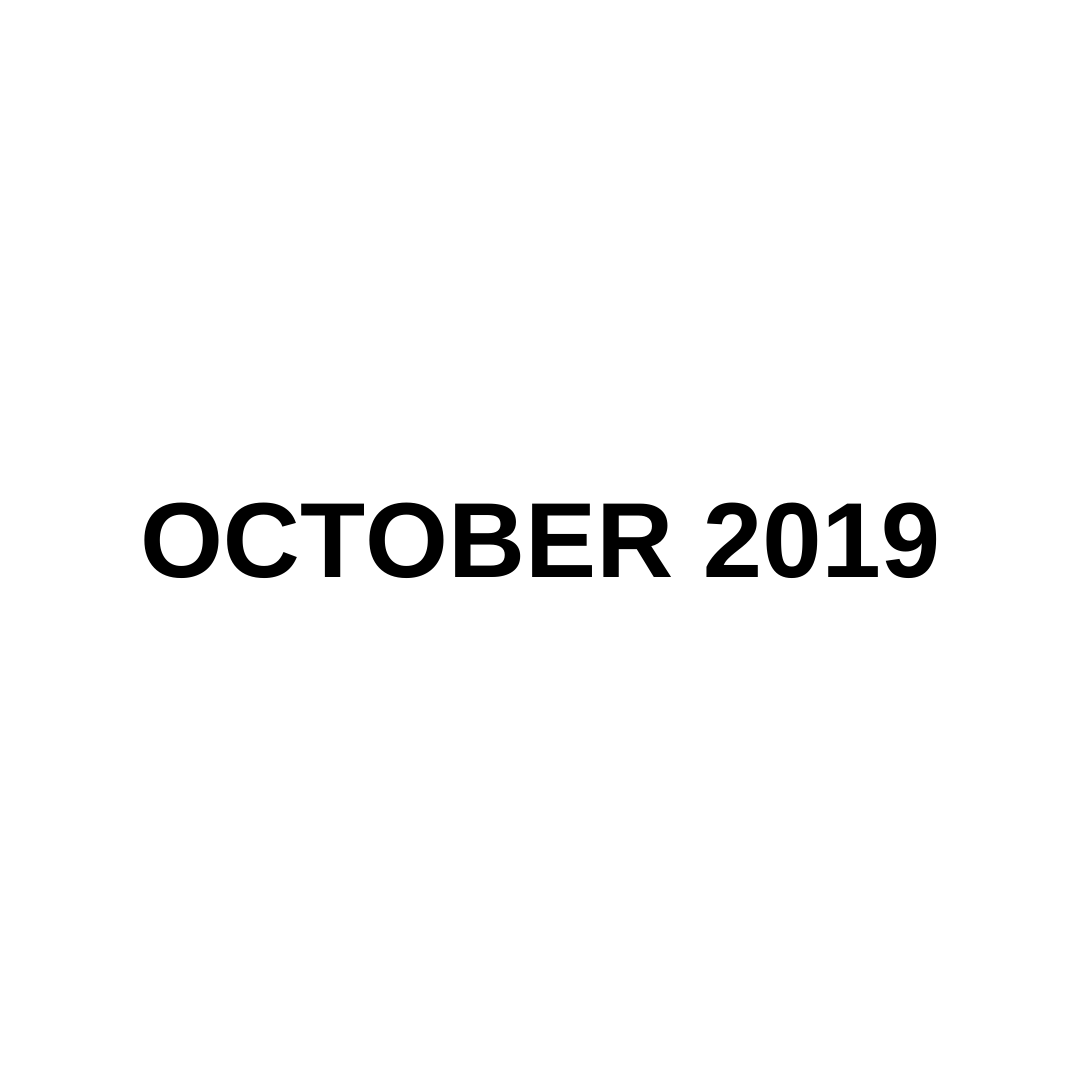 MARKET UPDATE (OCTOBER 2019)