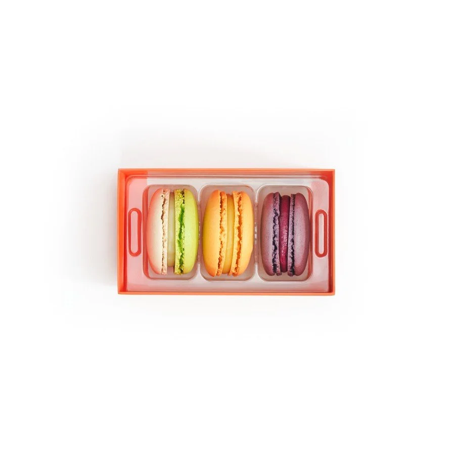 3-piece Easter French macarons assortment in gift box with colorful handcrafted macarons