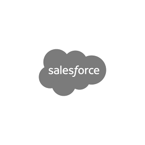 Salesforce logo inside a gray cloud shape.