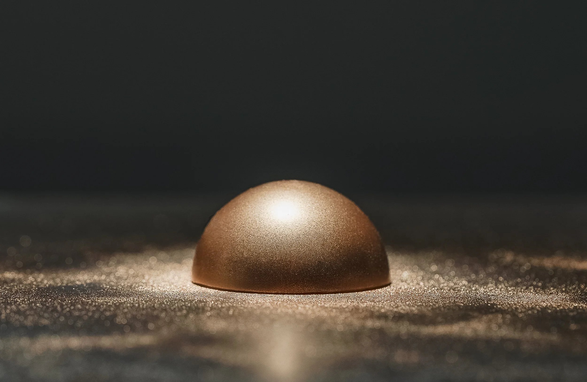 Macau Chocolate bonbon with golden finish