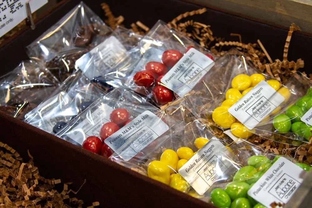 Gift box of dragee nuts assortment