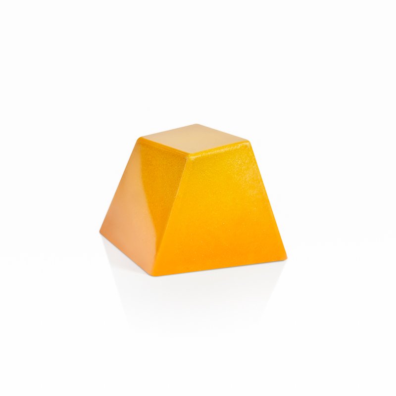 Passion Fruit Ganache in milk ganache as a perfect pairing for a bright flavor handcrafted by Jean-Marie Auboine Chocolatier