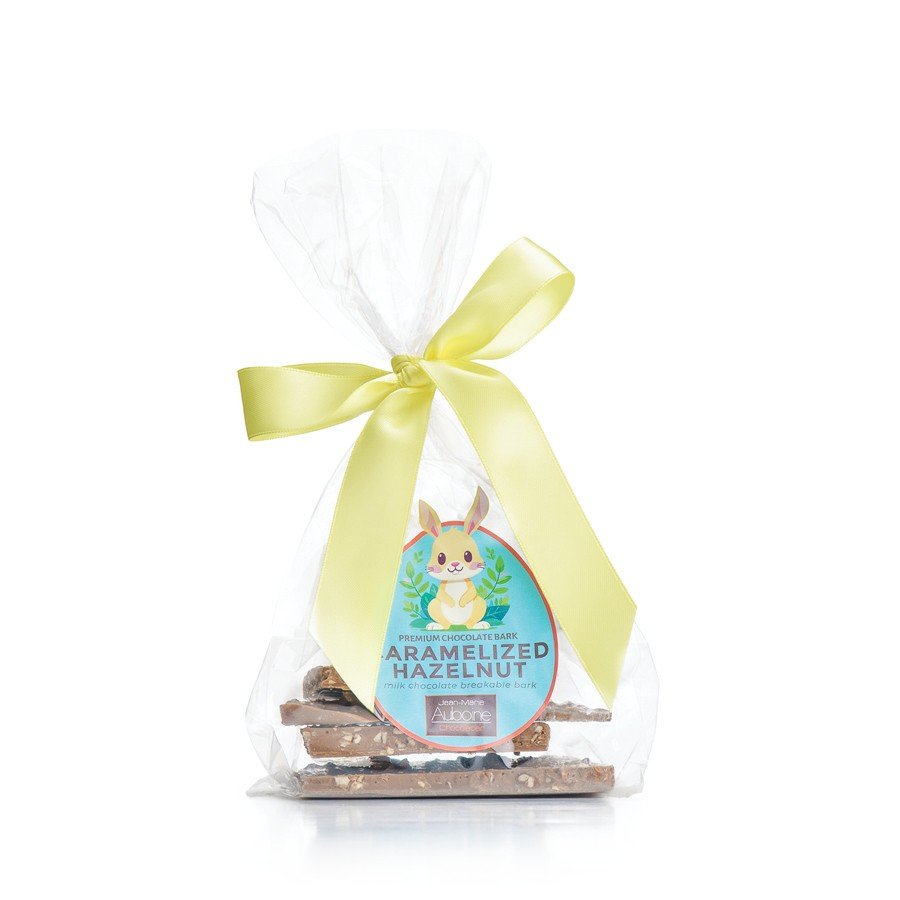 EASTER Chocolate Bark: Hazelnuts Caramelized in Premium Milk Chocolate