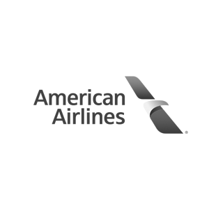 American Airlines logo with stylized airplane tail design and company name
