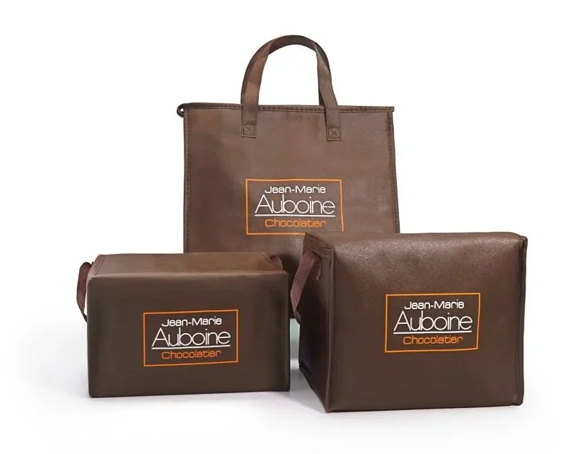 Jean-Marie Auboine insulated chocolate bag designed for transporting fine chocolate during hot Las Vegas summers