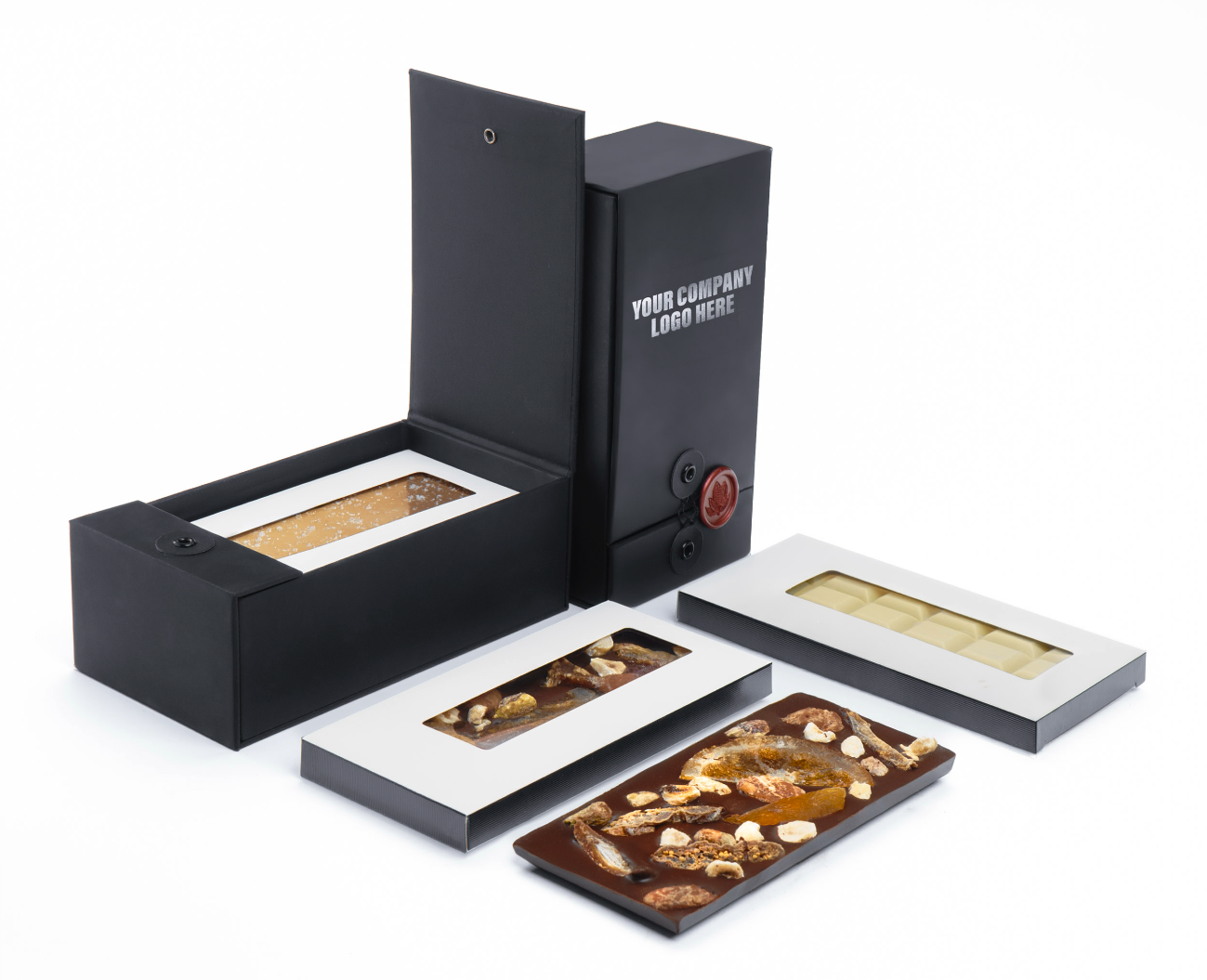 Chocolate Bars in Wooden Gift Box | Personalized Corporate Gift