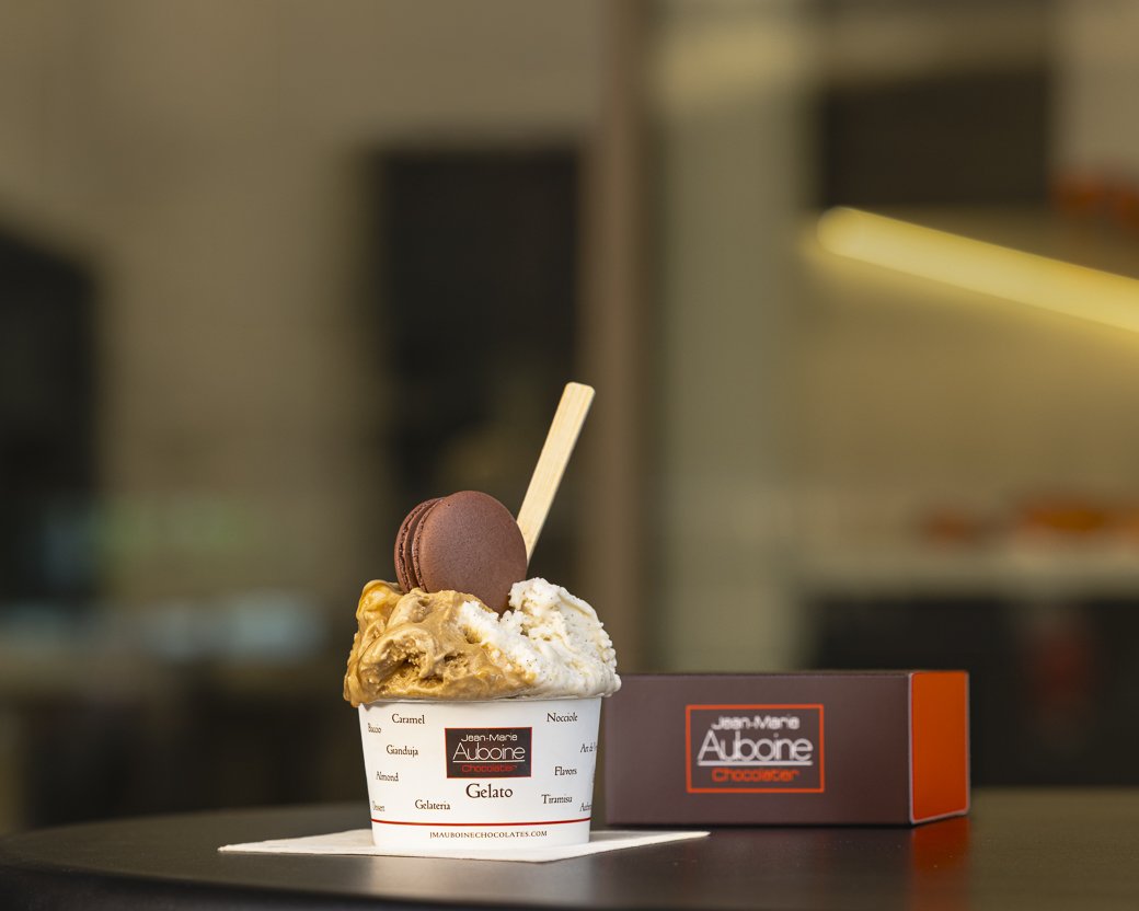Premium gelato at our Tivoli Store by Jean-Marie Auboine chocolatier