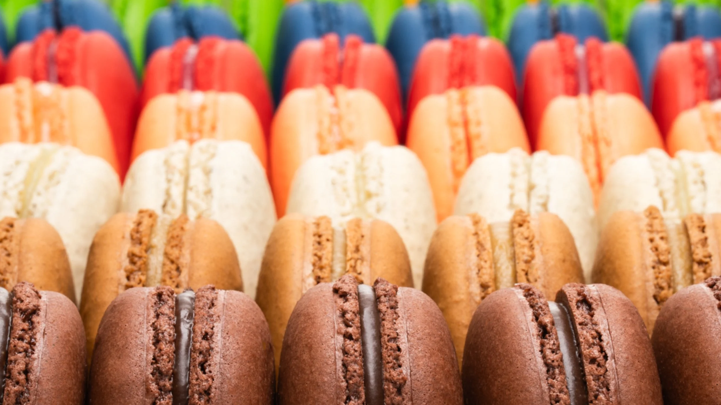 Gourmet French macarons made with premium quality ingredients for a burst of flavors by Jean-Marie Auboine Chocolatier