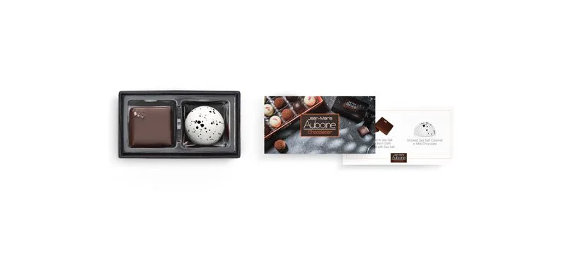 Small corporate chocolate gift with personalized insert for client appreciation or employee holiday gifting