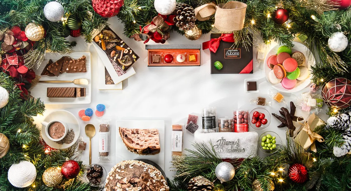 Christmas Display of Gourmet Treats by Jean-Marie Auboine perfect for Holiday Gifting