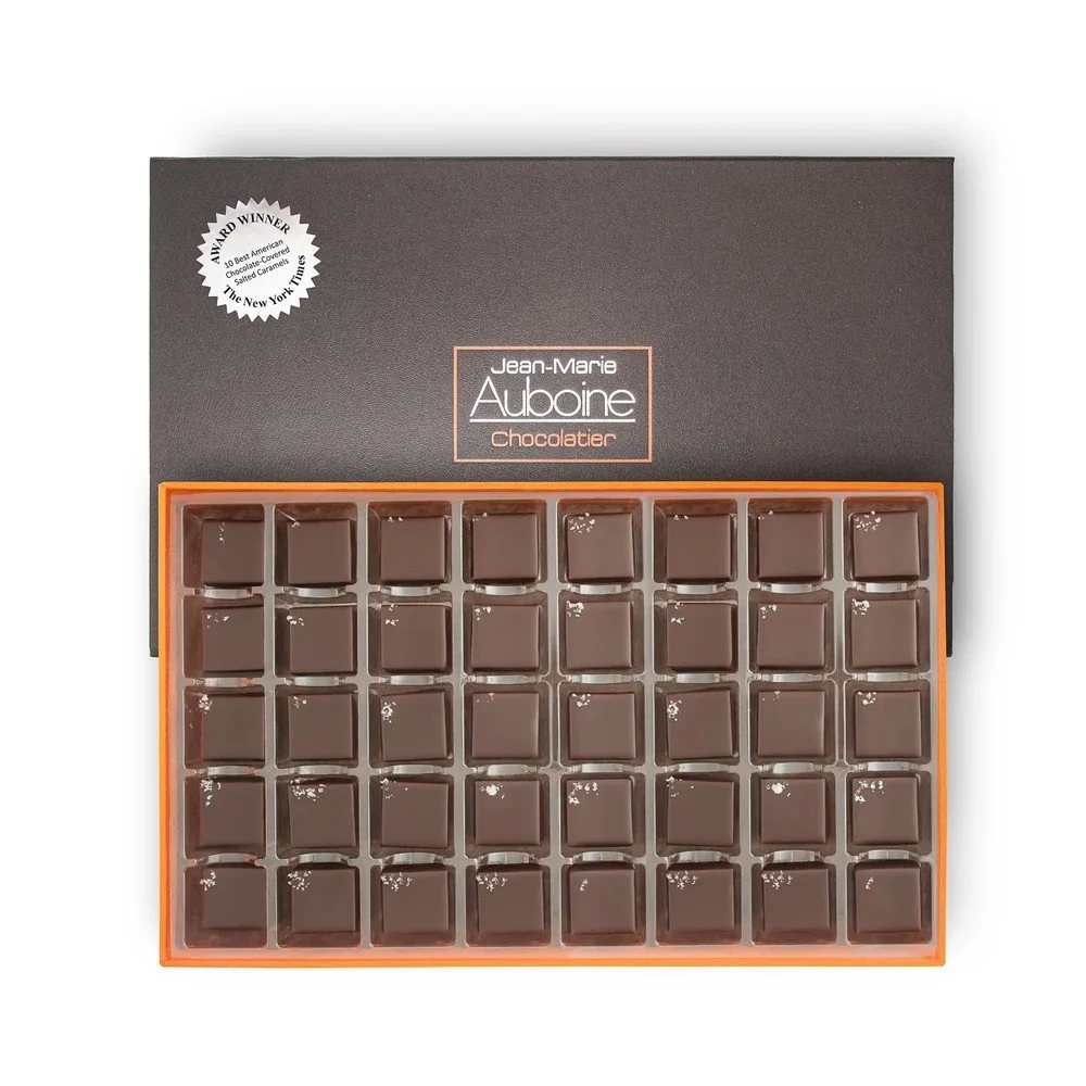 Premium Award-winning Double Sea Salt Caramel assortment presented in an elegant luxury gift box