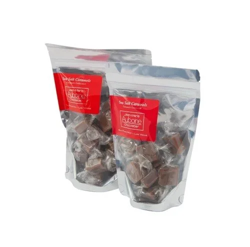 Gourmet Sea Salt Caramel in premium resealable packaging.