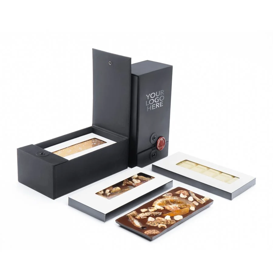Chocolate Bars in Wooden Gift Box | Personalized Corporate Gift