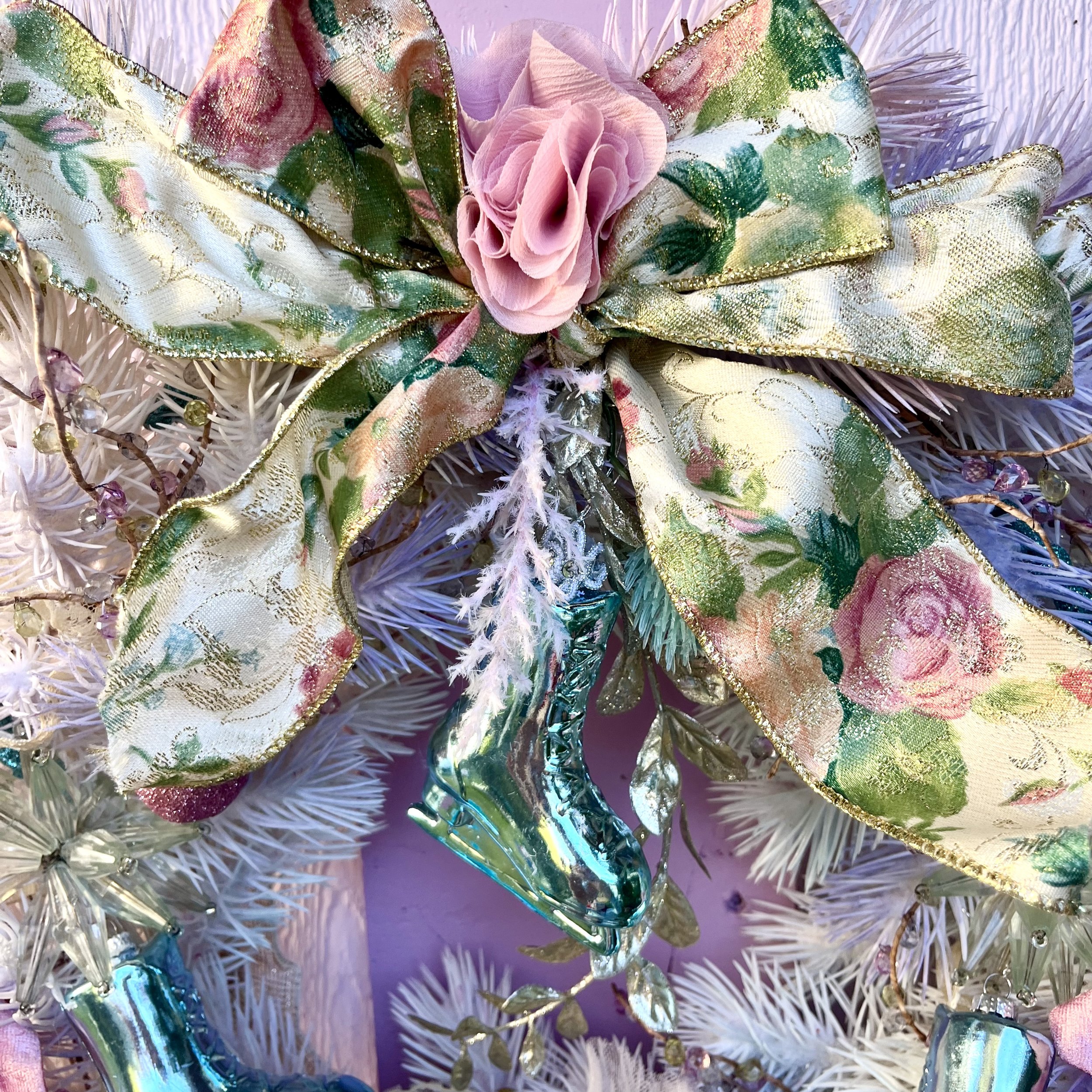 Flowery Ice Skates Wreath