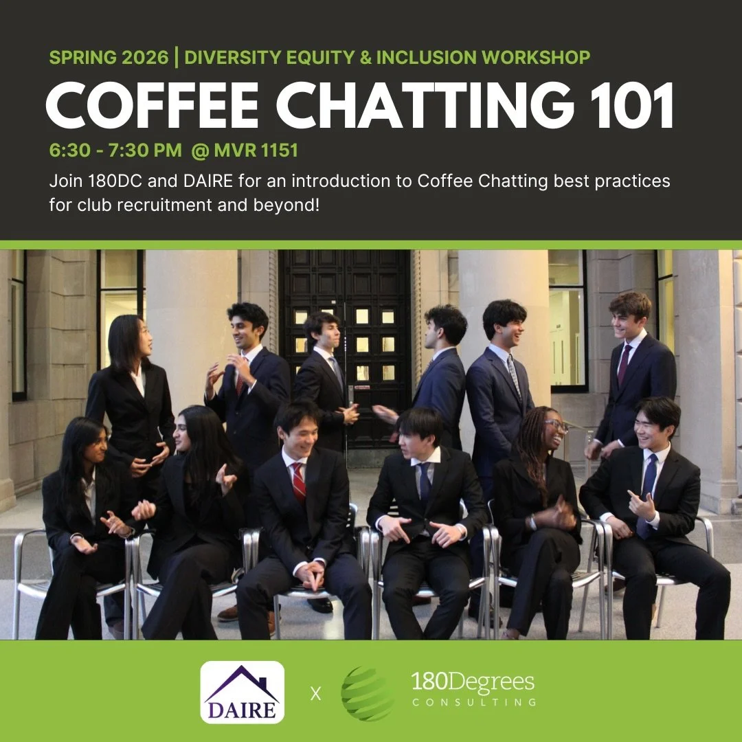 Join us tomorrow (1/23) for our Diversity Equity &amp; Inclusion Workshop on Coffee Chatting 101! Hope to see you all there!