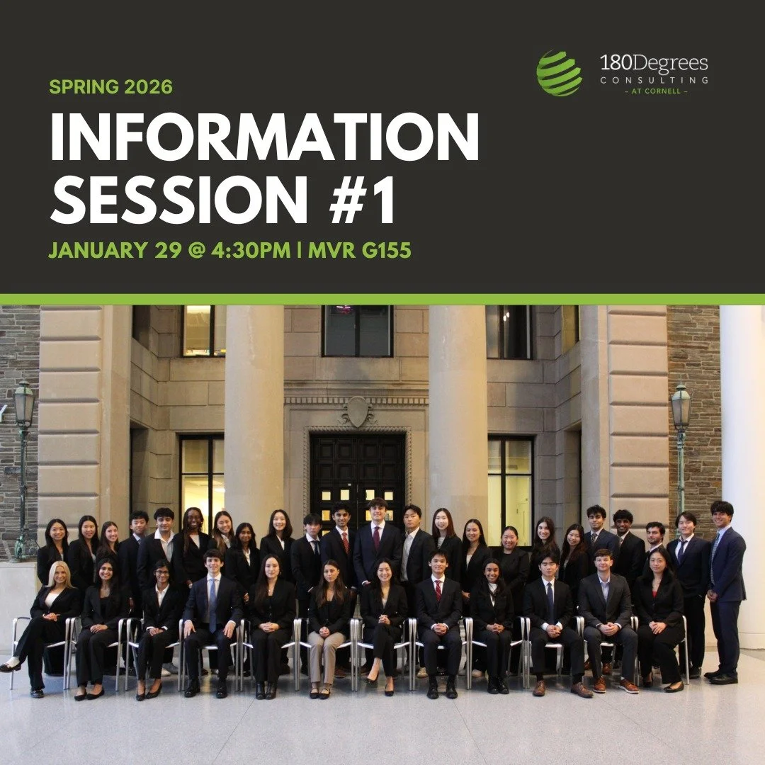 Join us on January 29th at 4:30 - 5:30 PM in MVR G155 for our first Information Session! Learn more about 180DC, what we do, and our client reveal for the upcoming semester!