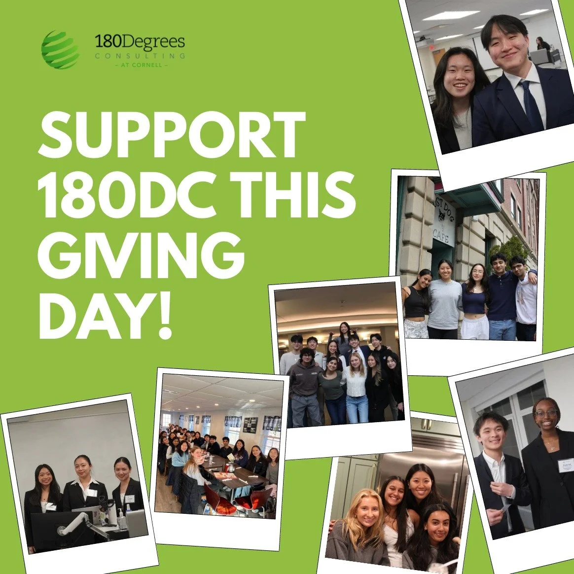 180 Degrees Consulting develops pre-professional skills through social impact, service, and life-long family. Here at 180DC, we rely on the support of our communities to continue our impact across our global network. Your support this Thursday, March