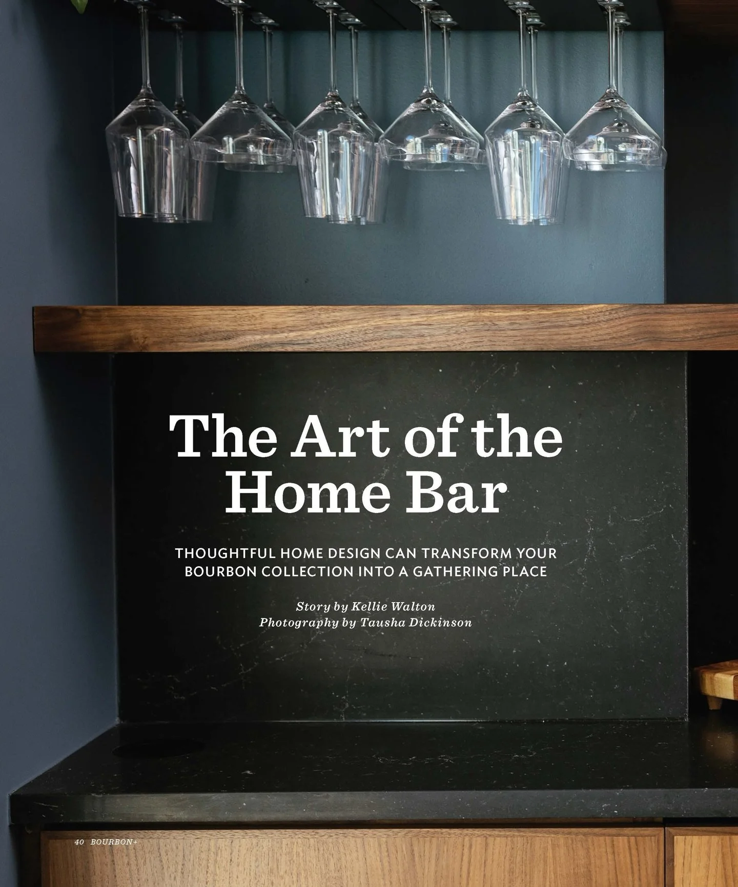 So pumped to be in a bourbon mag! Thanks to @paigewilliamsdesign for including me on this project and for @bourbonplus for chatting with us! Here we talk about the application for a custom bar in your home and some of our favorites to drink.  Design: