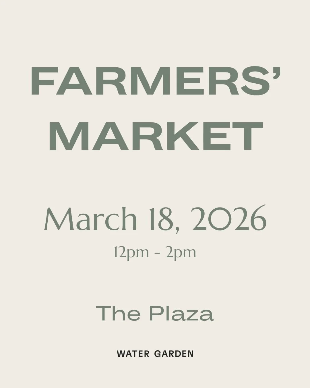 FRESH. LOCAL. ON-SITE. 🥕⁠
⁠
The Water Garden Farmers Market is back! We&rsquo;re teaming up with our friends at @MrsWinstons to bring the best of the garden to the heart of the office.⁠
⁠
Stop by, grab a juice, and take a stroll. Your lunch break ju