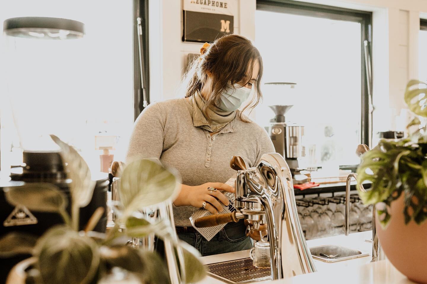 Stay &amp; sip with us ☕️ We love seeing people hang in the shop again. Whether it&rsquo;s to get some work done or beat the cold, we got you! See ya for coffee + treats tomorrow 7:00-1:00 👌🏻

.
.
.
.
.
.
#megaphonecoffee #laceemup #coffeetime #inb