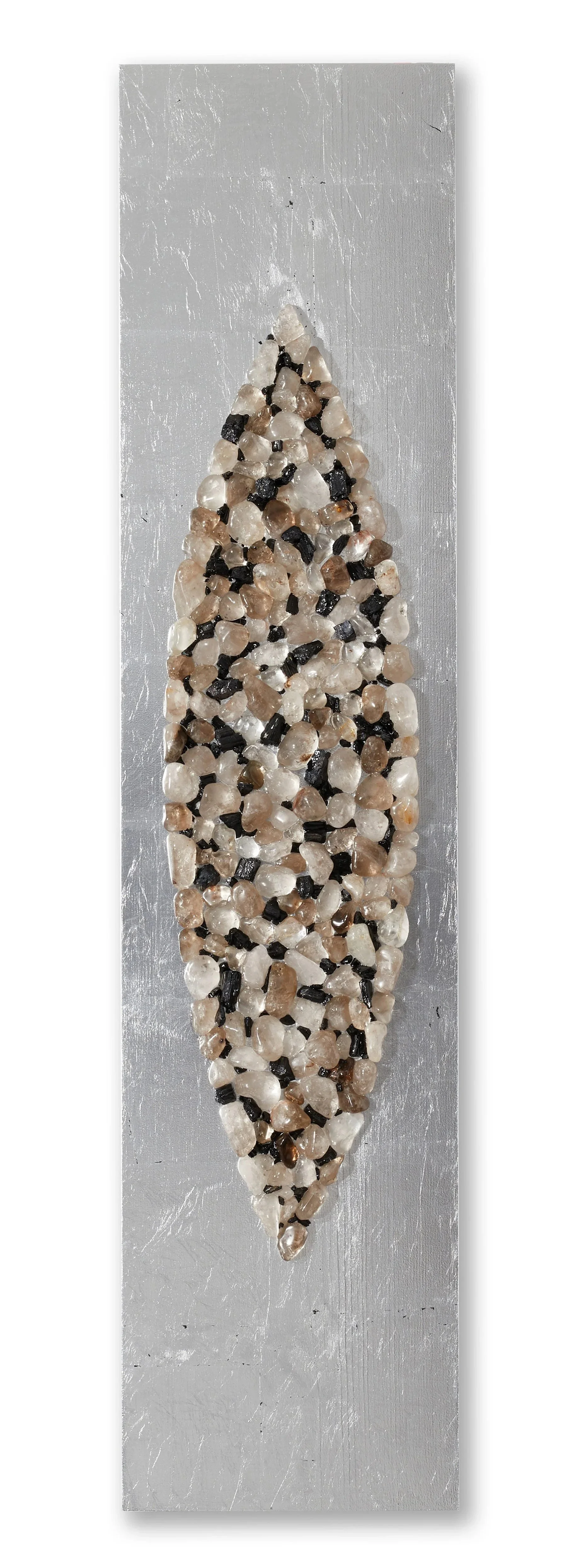 Visva smoky quartz Mandorla wall sculpture