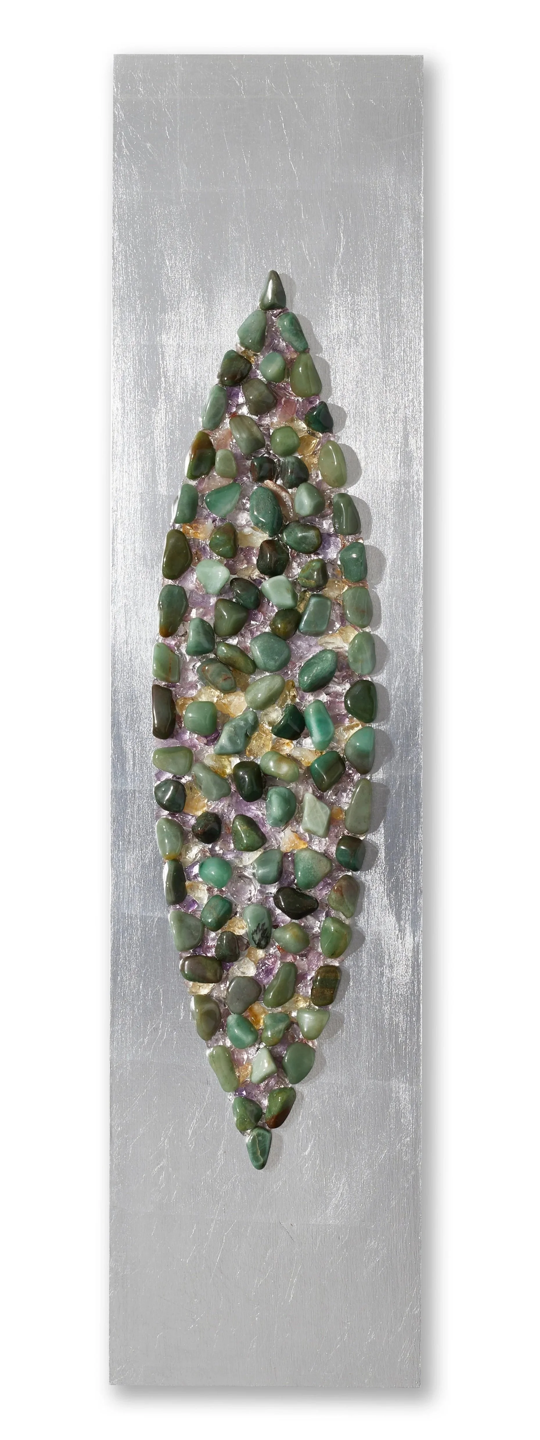 Niraja green aventurine Mandorla wall sculpture