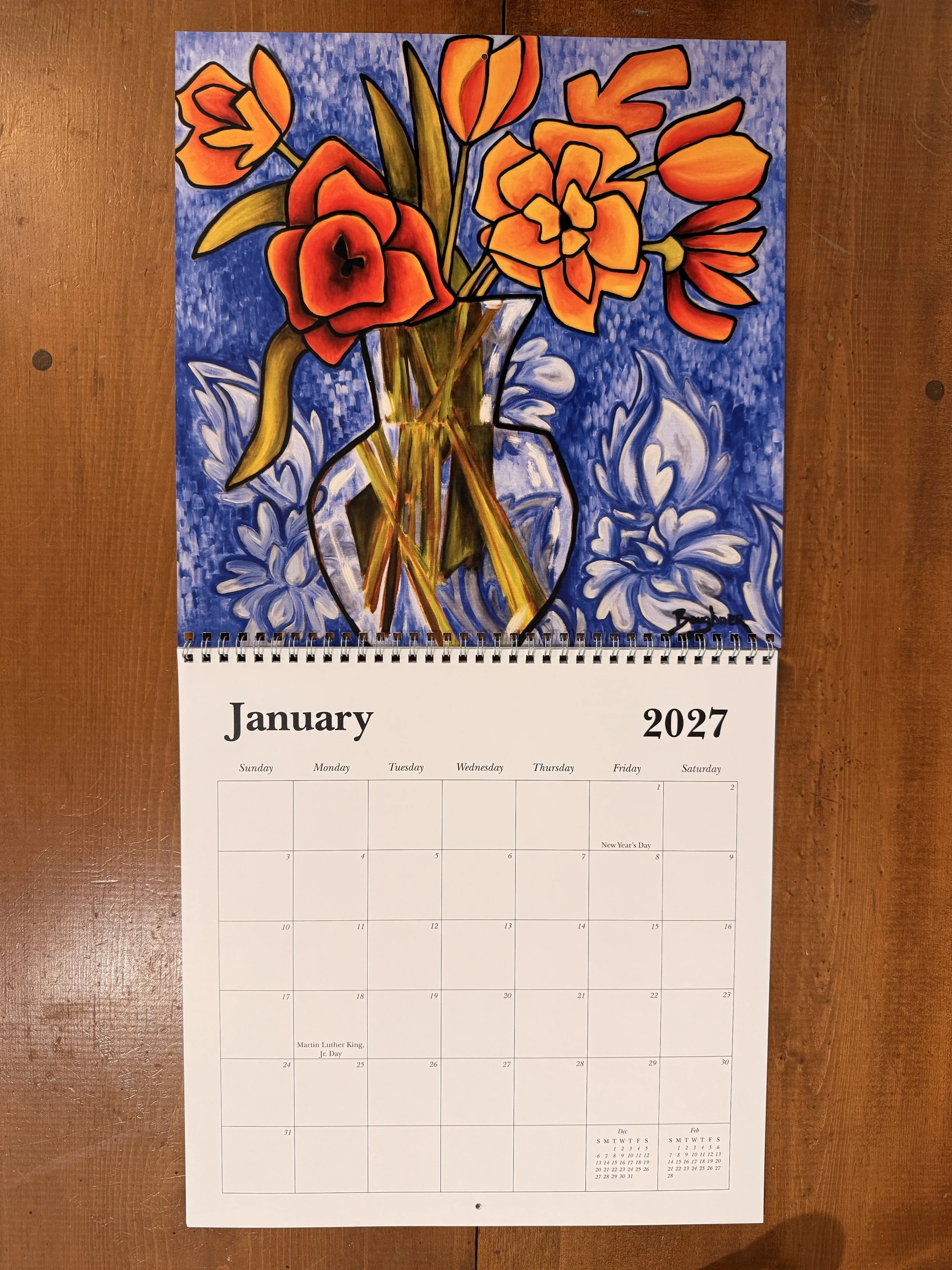 2027 Boughner Still Life Wall Calendar
