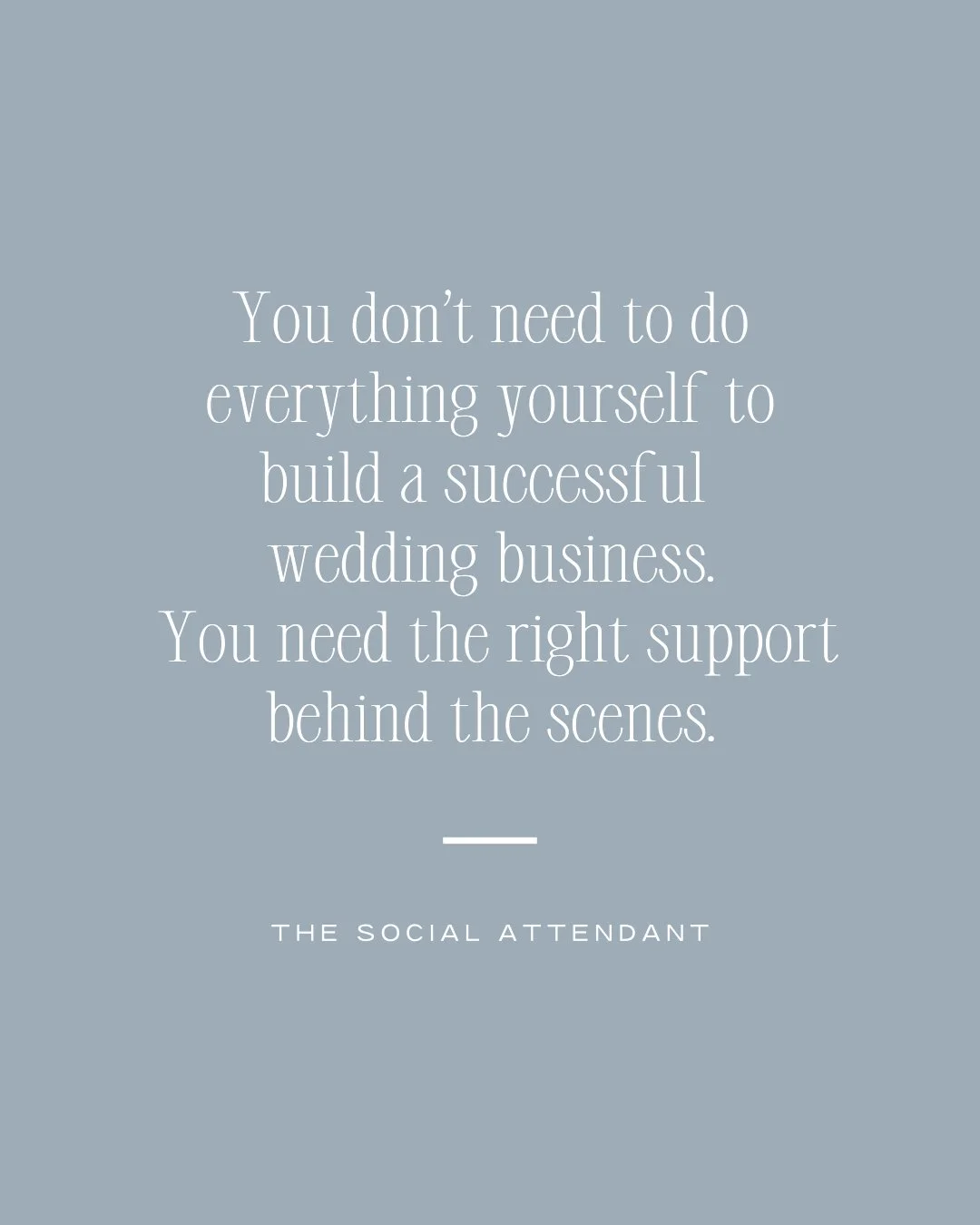 This is your reminder that being a strong business owner doesn&rsquo;t mean doing it all alone.

The most successful wedding professionals aren&rsquo;t juggling every task themselves.

They&rsquo;re supported by systems, strategy, and a team that hel