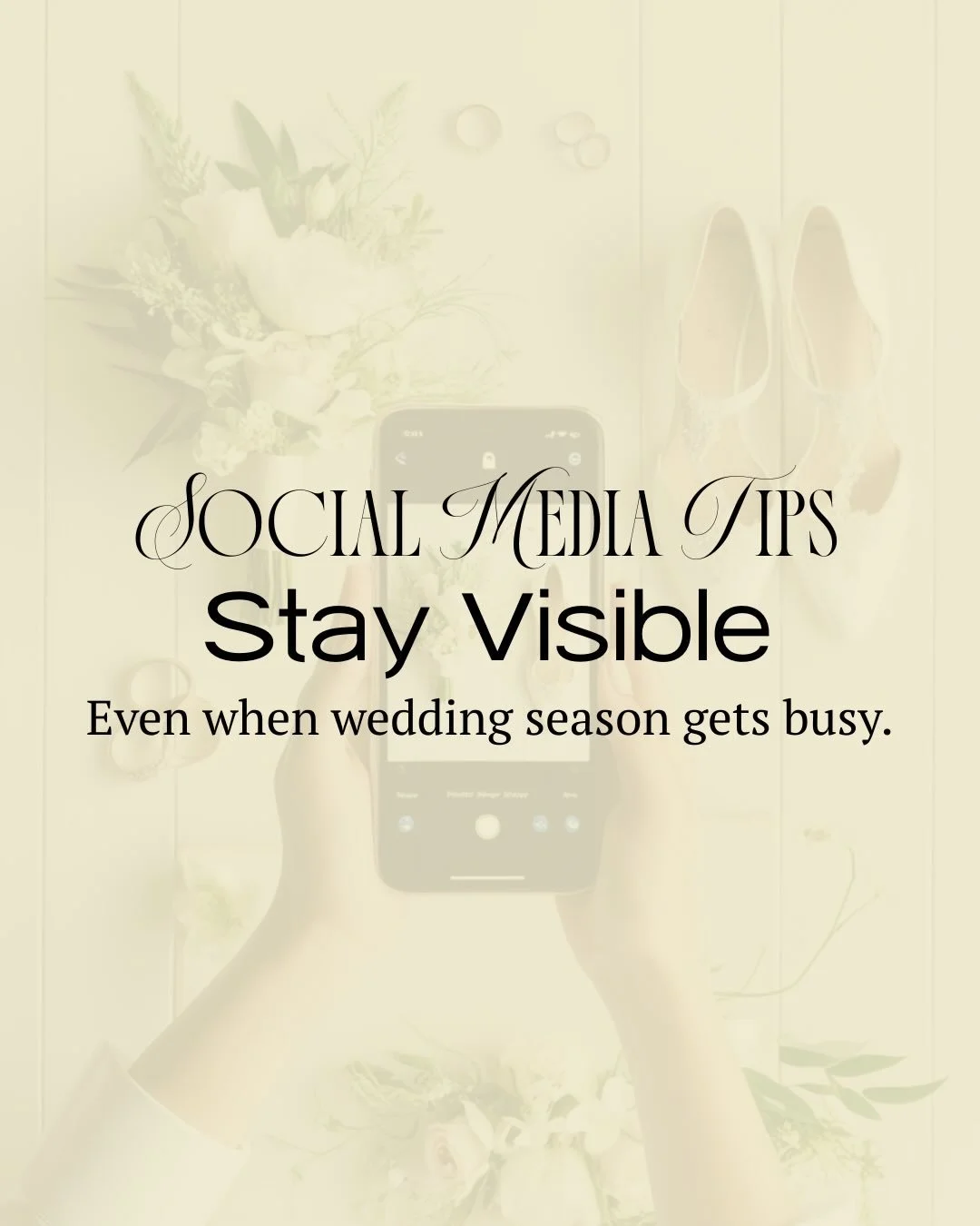 Ever feel like you disappear from social media during wedding season?

When you&rsquo;re busy serving clients, managing timelines, and running events, posting online can easily fall to the bottom of the list.

But staying visible doesn&rsquo;t have t