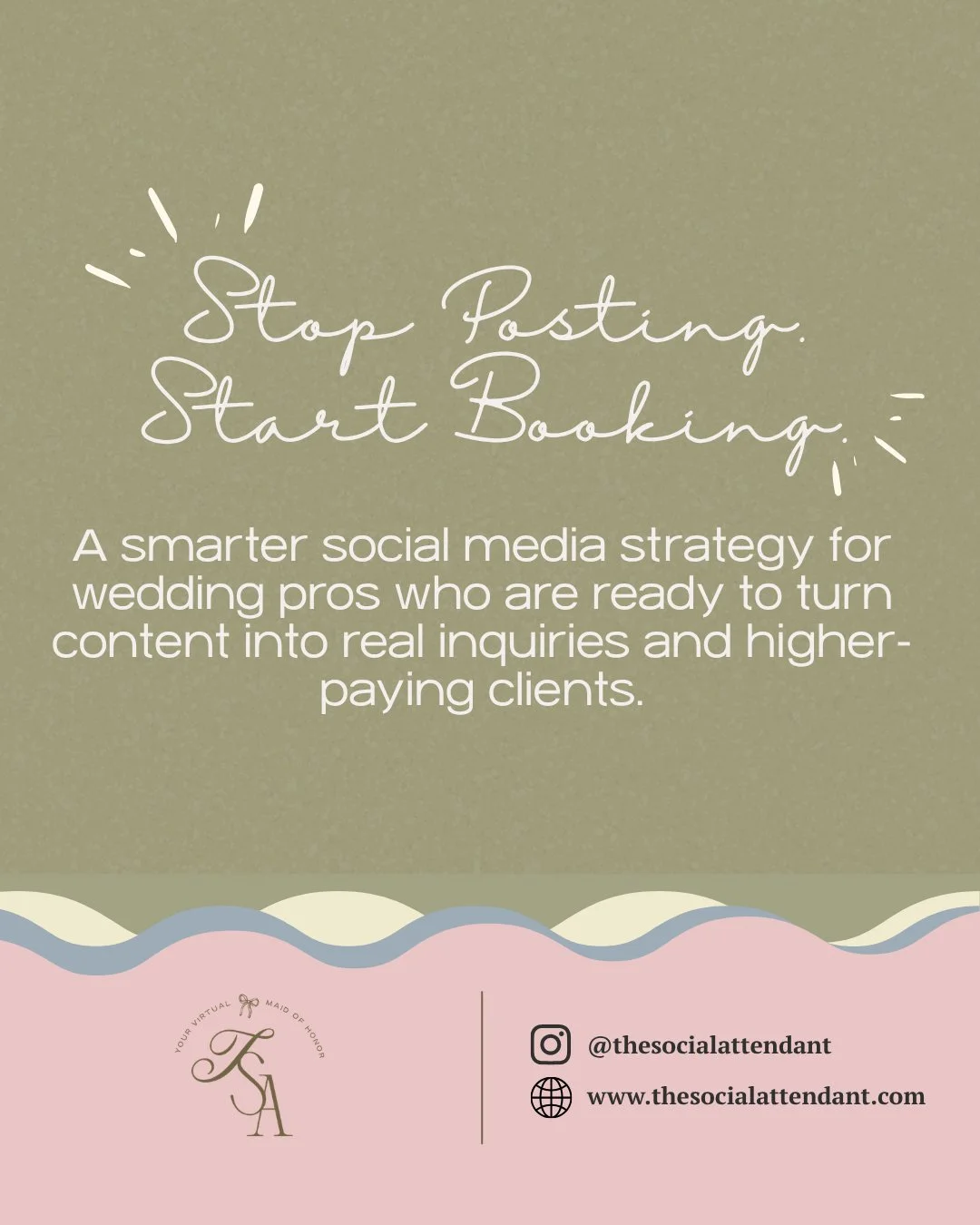 Is your social media actually bringing you inquiries&hellip; or just likes?

If your social media isn&rsquo;t bringing in inquiries, it&rsquo;s not a visibility problem&hellip; it&rsquo;s a strategy problem. Wedding pros, it&rsquo;s time to stop post