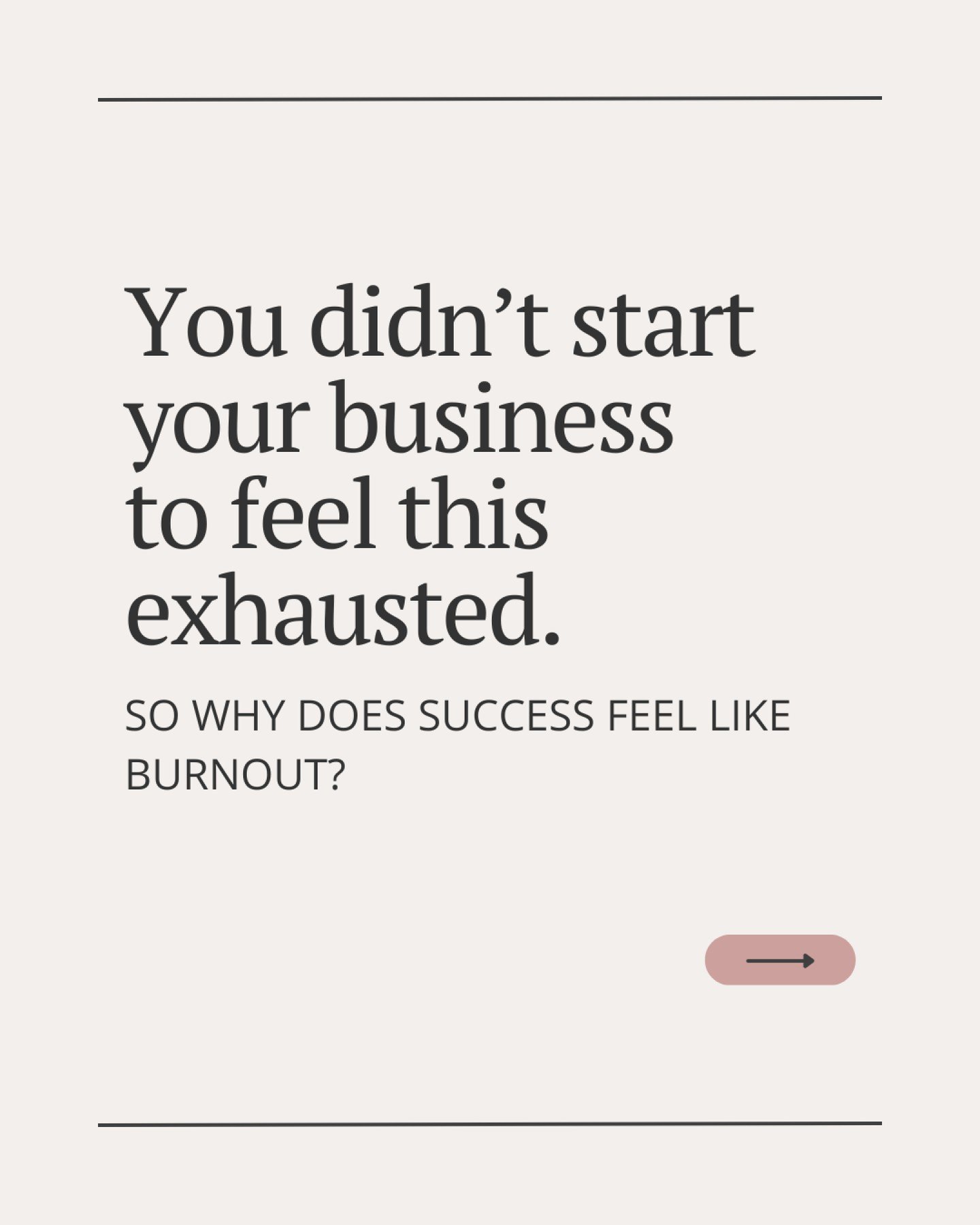 Burnout is way too normalized in the wedding industry.

Working nonstop.
Being everything for everyone.
Calling it &ldquo;just a busy season.&rdquo;

But if your business is costing you your energy, your time, and your peace&hellip;

Something needs 