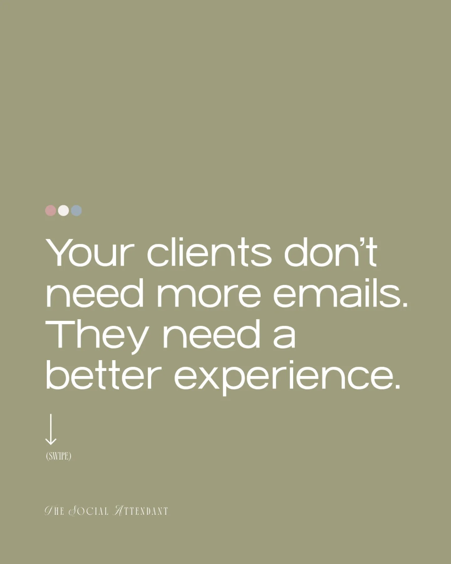 Your clients don&rsquo;t need more emails.
They need an experience that actually feels taken care of.

If you&rsquo;re constantly replying, reminding, and following up&hellip; you&rsquo;re not &ldquo;busy&rdquo; you&rsquo;re stuck in reactive mode.

