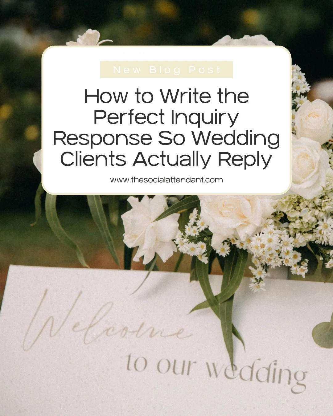 🚨 Your inquiry response is not just an email.

It is your first impression, your mini sales pitch, and your client experience preview all wrapped into one very important inbox moment.

If your current response sounds like:

&ldquo;Hi, thanks for rea