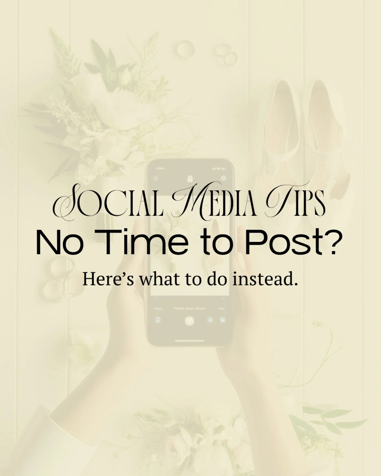 Do you actually not have time for social media&hellip; or is it just always the last thing on your list?

Between weddings, client communication, timelines, and admin tasks, most wedding professionals don&rsquo;t have hours to spend creating content.