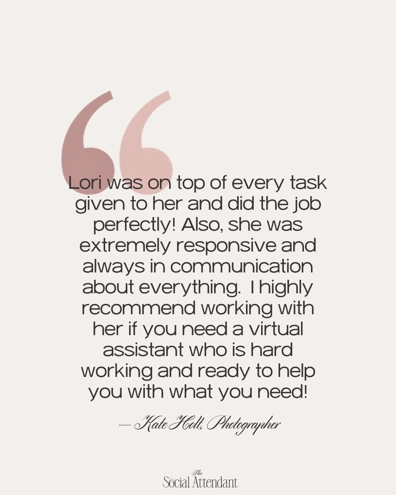 Ever wish your virtual assistant just got it without you having to explain everything twice?

&ldquo;Working with Lori was an absolute pleasure.&rdquo;

On top of every task.
Clear, consistent communication.
Friendly, responsive, and ready to help.

