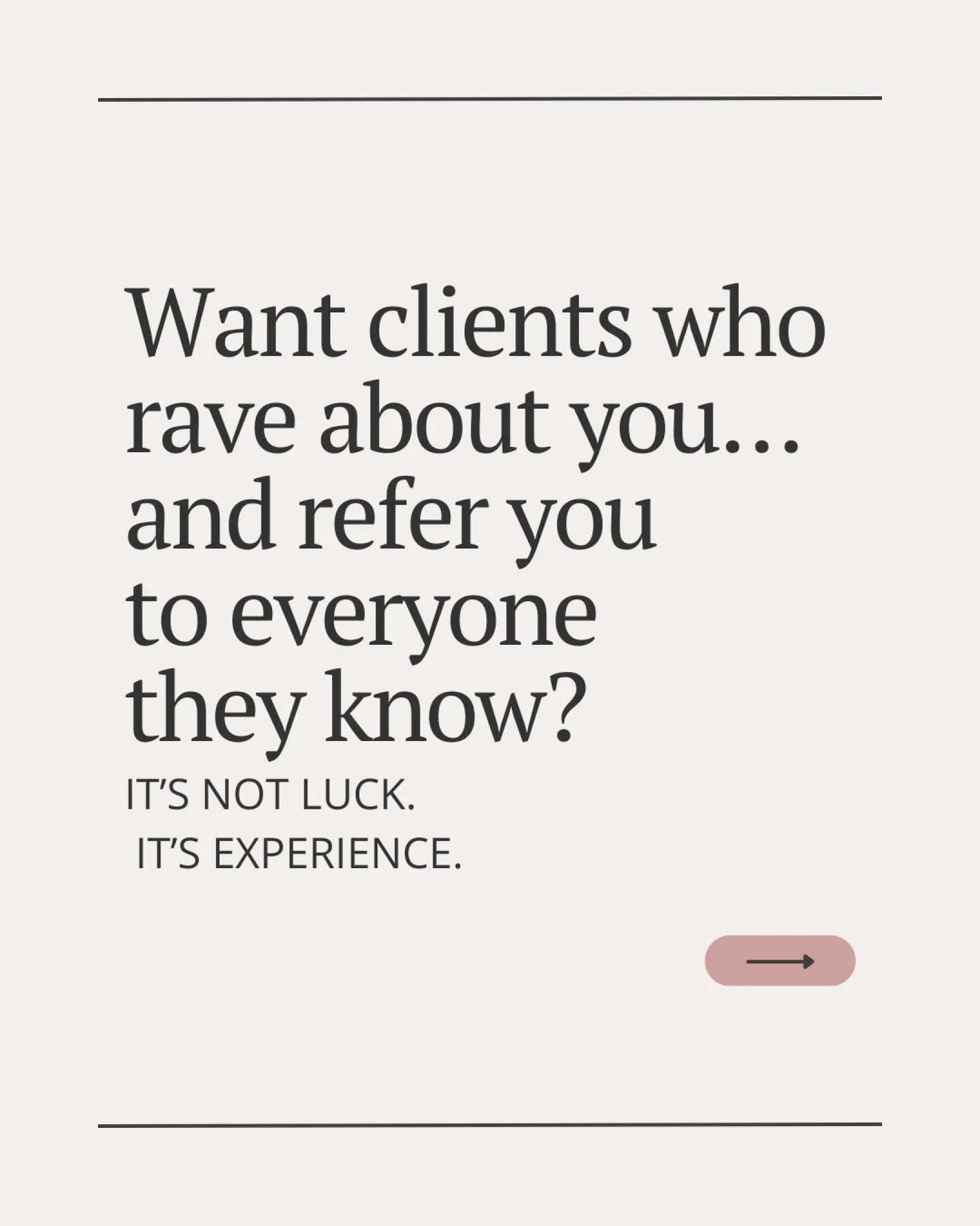 If your clients love your work but aren&rsquo;t referring you&hellip;

There&rsquo;s a gap in the experience.

Because referrals don&rsquo;t come from pretty galleries alone.

They come from feeling supported, seen, and taken care of every step of th