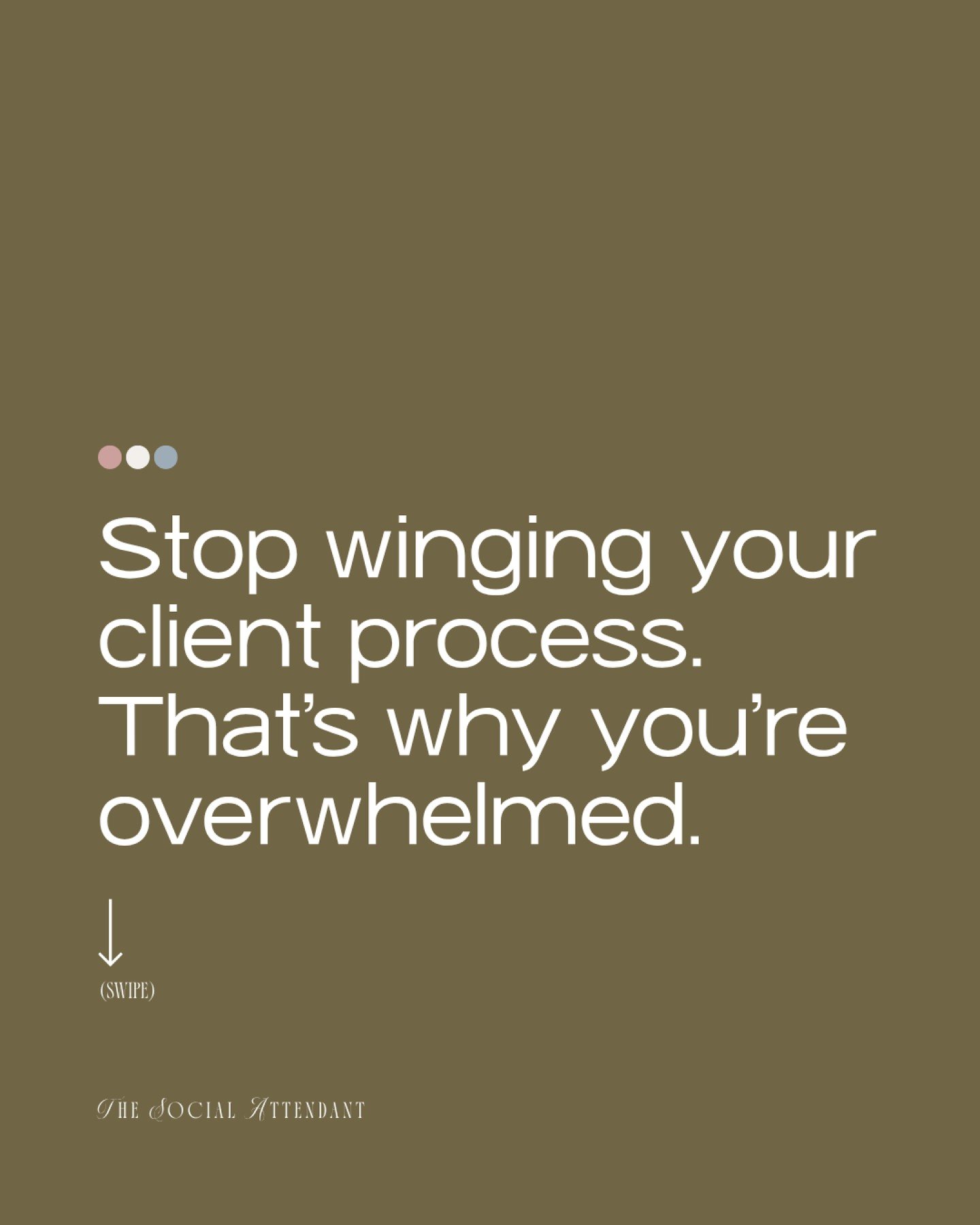 Stop winging your client process.

That&rsquo;s exactly why you&rsquo;re overwhelmed.

If every new inquiry feels chaotic, rushed, or completely different from the last&hellip;
you don&rsquo;t have a workflow.

You have a guessing game.
And friend?
T