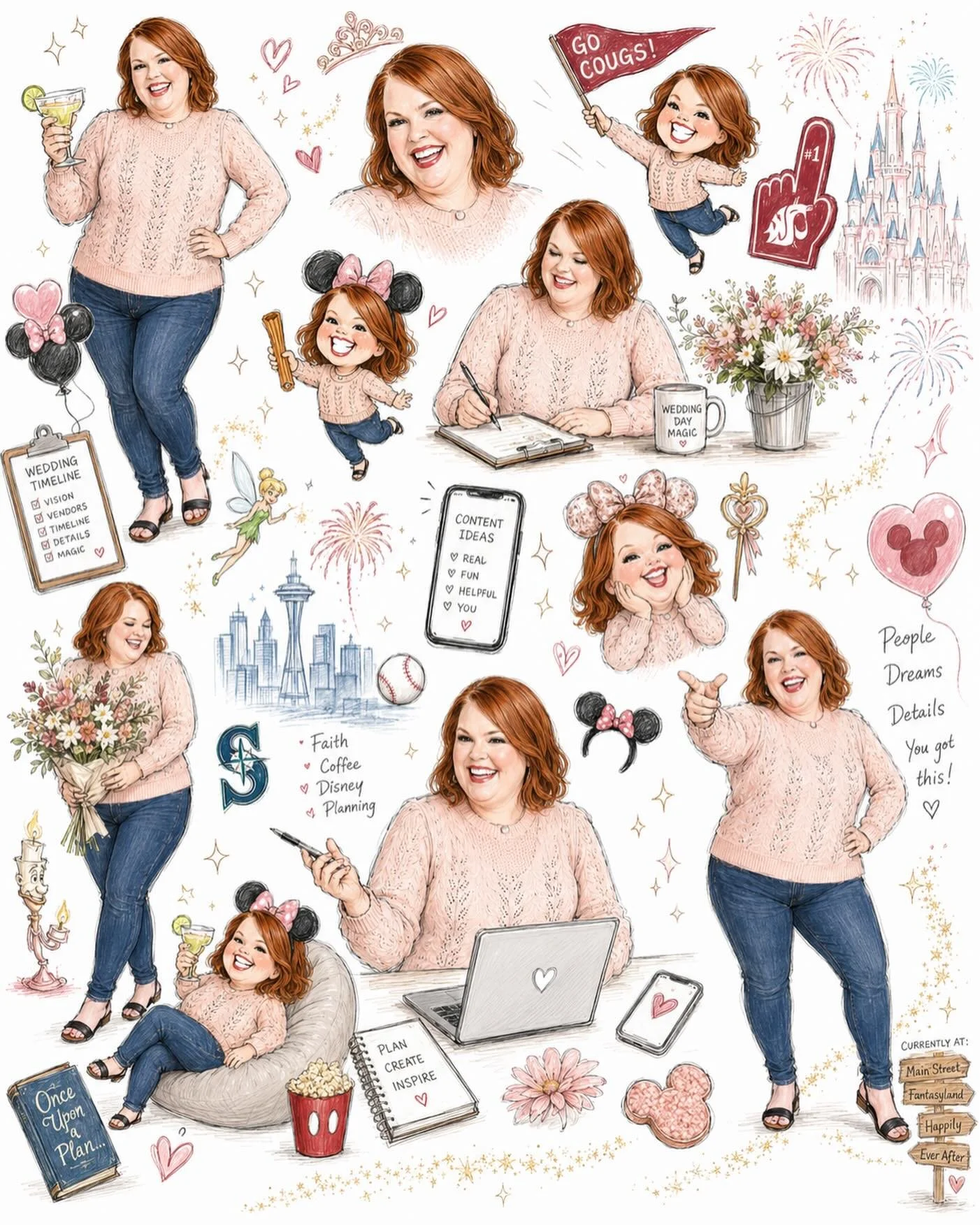 Behind every perfectly executed wedding day is a whole lot of coffee, color-coded timelines, vendor emails, content creation, problem-solving, and maybe a little Disney magic. 😉

What most people see:
💐 The beautiful details
📸 The polished content