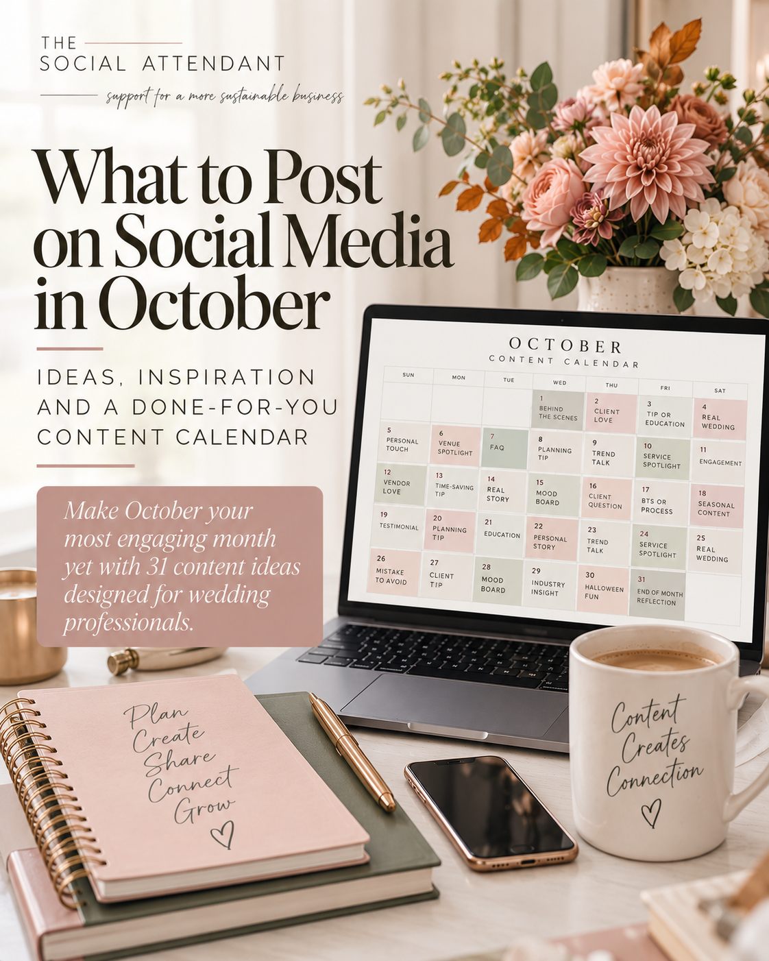 What to Post on Social Media in October: A Content Plan for Wedding Pros